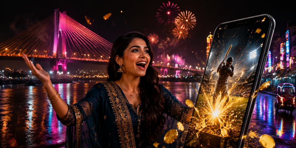 বরিশালে নিয়ন আলোয় ক্রিকেট বেটিং প্ল্যাটফর্মে উত্তেজিত একজন সদস্য